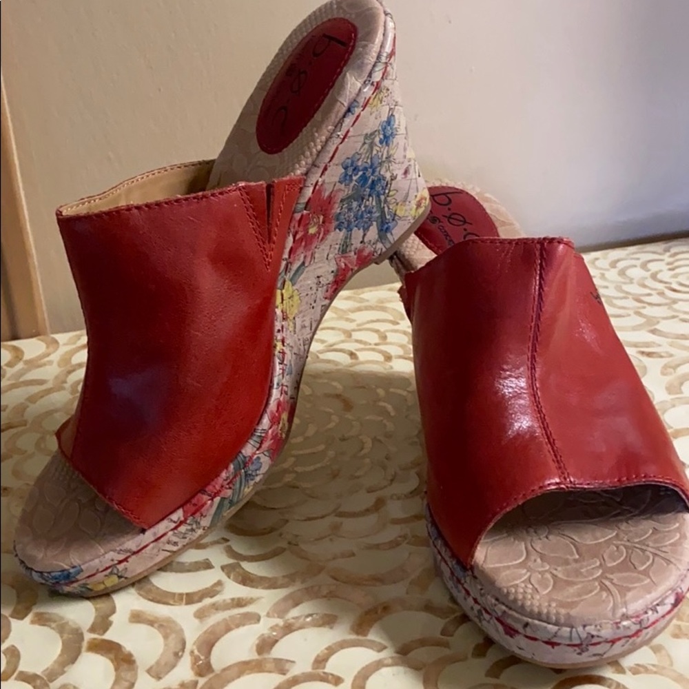 B. O. C. Cork Wedge Sandals